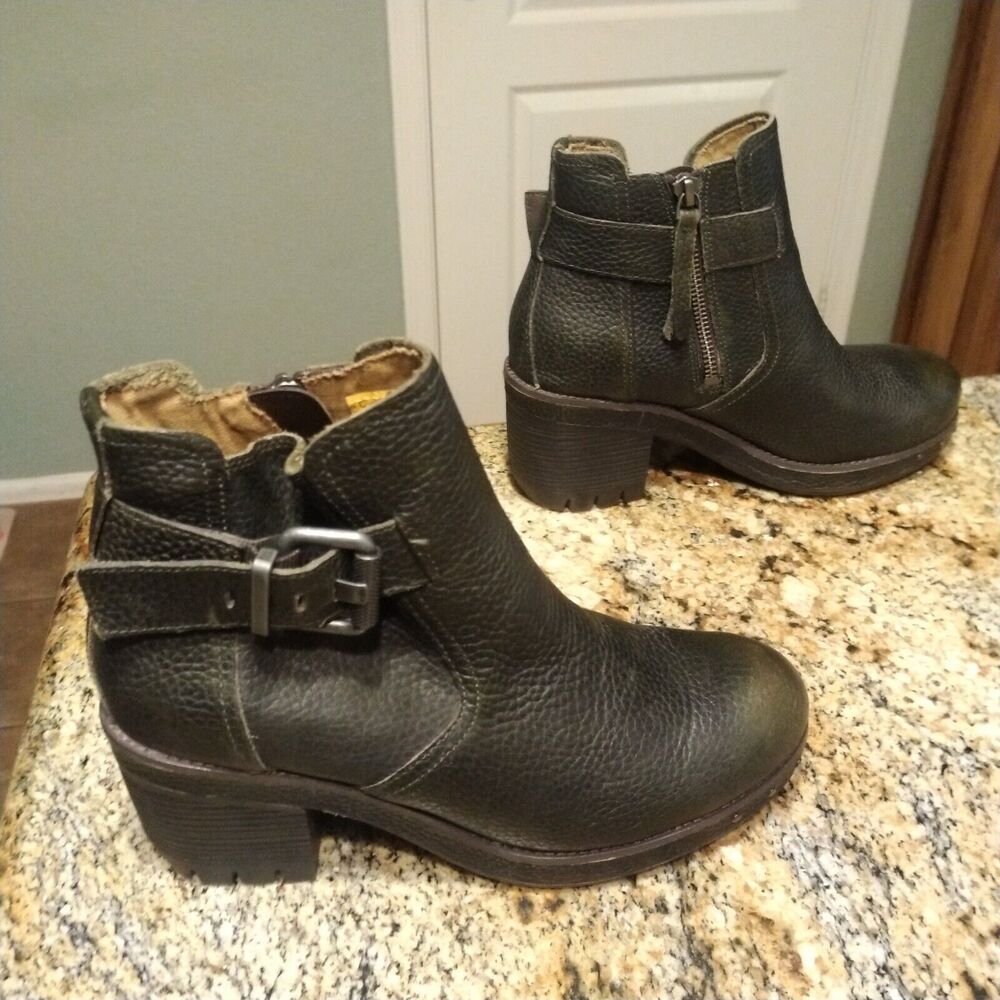 Women Caterpillar Tilly Ankle Boots Leather P309013 Olive Bootie Size 7